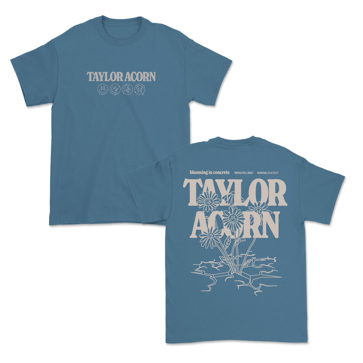 BLOOMING IN CONCRETE BLUE SHIRT – MerchNow