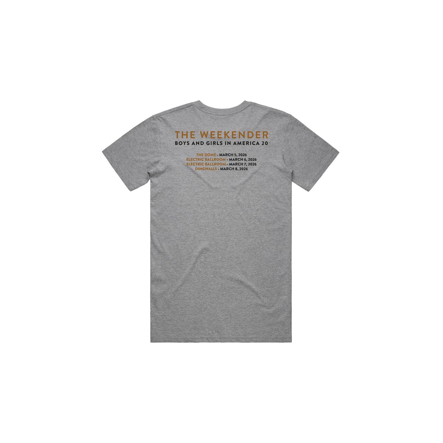 LONDON WEEKENDER 2026 ADMAT HEATHER GREY TEE